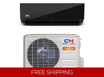 C&H 9K-Btu 26 SEER2 Mini Split H-Heat Pump (-22°F) Wifi, E-Star: 15 EER/12.5 HSPF (R454B)